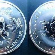 1 Oz Silber Maple Leaf 2010 Privy Eishockey