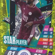 Leicester City Topps Trading Card Champions League 2020 Wilfred Ndidi SP7