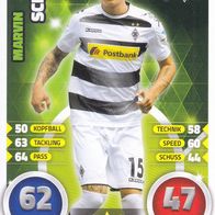 Bor. Mönchengladbach Topps Match Attax Trading Card 2016 Marvin Schulz Nr.543