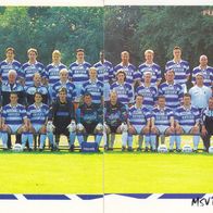 MSV Duisburg Panini Sammelbild 1998 Mannschaftsbild 1 + 2 Nr.220 + 221