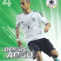 DFB Rewe Plastik Sammelkarte EM 2012 Dennis Aogo Nr.4/32
