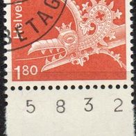 Schweiz gestempelt Michel Nr. 993 mit Bogennummer