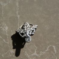 Anstecknadel "Eichenblatt" 25 Jahre, silberfarben, ca. 1970er Jahre