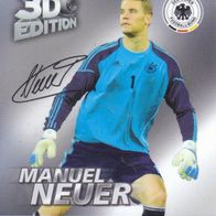 DFB Rewe Plastik Sammelkarte EM 2012 Manuel Neuer Nr.1/ Sonderkarte 3D