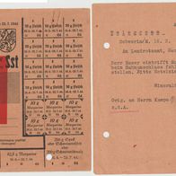 Lebensmittel Zusatzkarte für Schwerstarbeiter aus der Nazizeit bis 23.07.1944