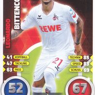 1. FC Köln Topps Match Attax Trading Card 2016 Leonardo Bittencourt Nr.193