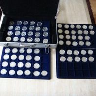 10 Euro Gedenkmünzen, 76 Stück 2002-2015 komplett "PP", Spiegelglanz, im Alukoffer