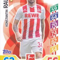 1. FC Köln Topps Trading Card 2017 Konstantin Rausch Nr.169
