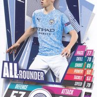Manchester City Topps Trading Card Champions League 2020 Phil Foden MC13