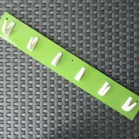 Original DDR Hakenleiste mit 6 Haken Wandhaken grün weiß Plaste Kunststoff