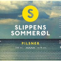 Bieretikett -Sommerbier für Restaurant Slippen- Brauerei Nøisom Fredrikstad Norwegen