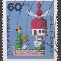 Bund 1971, Mi. Nr. 708, gestempelt, MW 1,60€