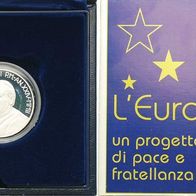 Vatikan Silber 5 Euro PP 2002 Papst JOH. PAUL II. / Europa in OVP