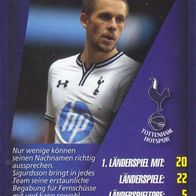 Tottenham Hotspur Welt Fussball Stars Trading Card Gylfi Sigurdsson 2014
