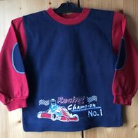 rot/ blauer Pullover Gr. 116 (3182)