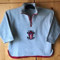 rot/ grauer Pullover Gr. 116 v. blue seven (3192)