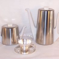 WMF Bauhaus-Art Wagenfeld Kaffee / Tee-Set - 2 Kannen + 6 Tassen m. Untertassen
