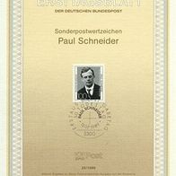 ETB 25/1989 MiNr. 1431 Paul Schneider M€ 0,60 #k59