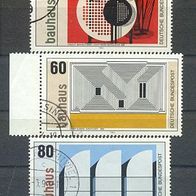 Bund 1164-1166 komplett gest. Bauhaus Walter Gropius M€ 1,20 #113