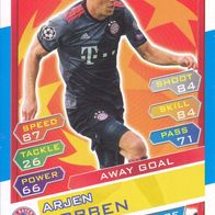 FC Bayern München Topps Trading Card Champions League 2016 Arjen Robben BAY14