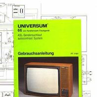 Universum (Quelle) Bedienungsanleitung und Schaltplan zum Farb-TV FT 7197