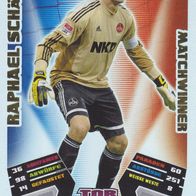 1. FC Nürnberg Topps Match Attax Trading Card 2012 Raphael Schäfer Nr.482 Matchwinner