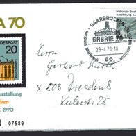 BRD / Bund 1970 Nationale Briefmarkenausstellung SABRIA MiNr. 619 FDC gelaufen