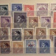 36 Briefmarkn Böhmen und Mähren