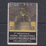 alte Reklamemarke - Weinessig Marke "Weibertreu" - G. F. Rund, Heilbronn (070)