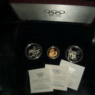 CANADA Münzset 1/2 Unze Feingold und 2 Unzen Silber in Box mit Zertifikaten, selten!