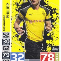 Borussia Dortmund Topps Match Attax Trading Card 2018 Maximilian Philipp Nr.78