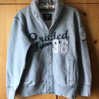 graue Sweatjacke Gr. 122 (3477)