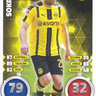 Borussia Dortmund Topps Match Attax Trading Card 2016 Sokratis Nr.77