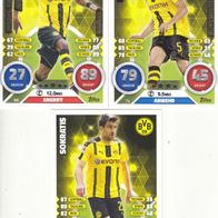 3x Borussia Dortmund Topps Match Attax Trading Card 2016