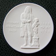 Meissen Biskuit-Porzellan-Medalion, J.S. Bach 1685 - 1750