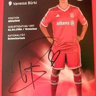 Vanessa Bürki FC Bayern München 2013 / 2014 Originalautogramm aus Privatsammlung -al-