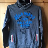 graues Sweatshirt Gr. 176 mit Kapuze (3643)