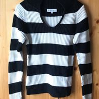 schwarz/ beiger Pullover Gr. S (152) - (3609)