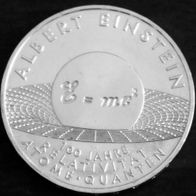 10 Euro Silber 2005 Einstein E=mc² stgl. Randschrift Typ A oder B