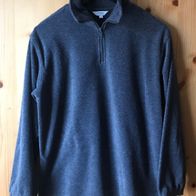 grauer flauschiger Pullover Gr. 134/140 (3621)