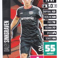 Bayer Leverkusen Topps Match Attax Trading Card 2020 Daley Sinkgraven Nr.215