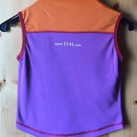 orange/ lilafarbenes T-Shirt Gr. 128 ohne Ärmel (3759)