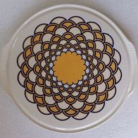 Keramik Tortenplatte " Stilisierte Blume ", 50/60ger Jahre * *