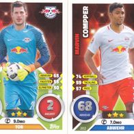 2x RB Leipzig Topps Trading Card 2016