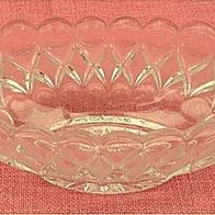 ovale Dickglas-Schale mit hohem Rand - satiniertes dekoratives Muster