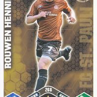 FC St. Pauli Topps Match Attax Trading Card 2010 Rouwen Hennings Nr.268