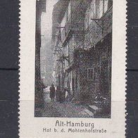 alte Reklamemarke - Alt-Hamburg - Hof b. d. Mohlenhofstrasse (012)