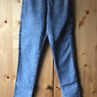 grau/ schwarze Jeanshose Gr. 38 in Legginsform (2934)