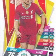 Liverpool FC Topps Trading Card Champions League 2020 James Milner LIV11