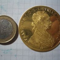 Österreich 4 Dukaten Gold 14 g 986 Gold. 1915 (offizielle Nachprägung der Münze Öster